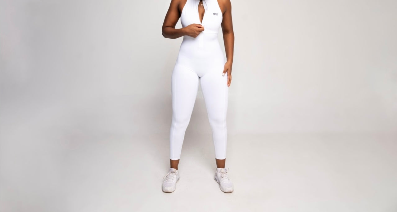 Zip - Up Contour Jumpsuit/ Romper